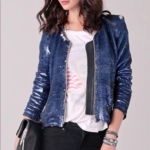 IRO Jackets & Blazers - IRO blue sequin jacket, size L (IRO 3)